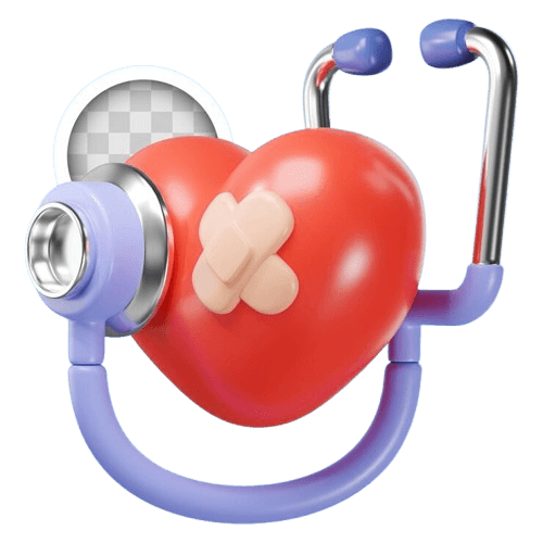 Medical heart and stethoscope illustration